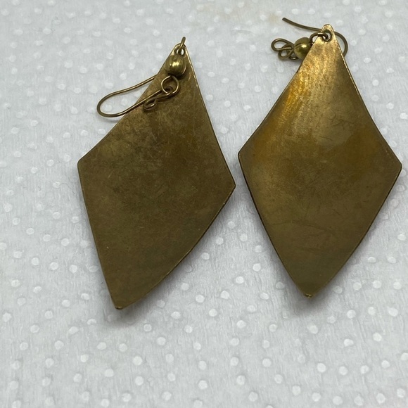 Earrings Hawaiian tiki earrings ki’i gold tone tribal fun - Picture 4 of 8